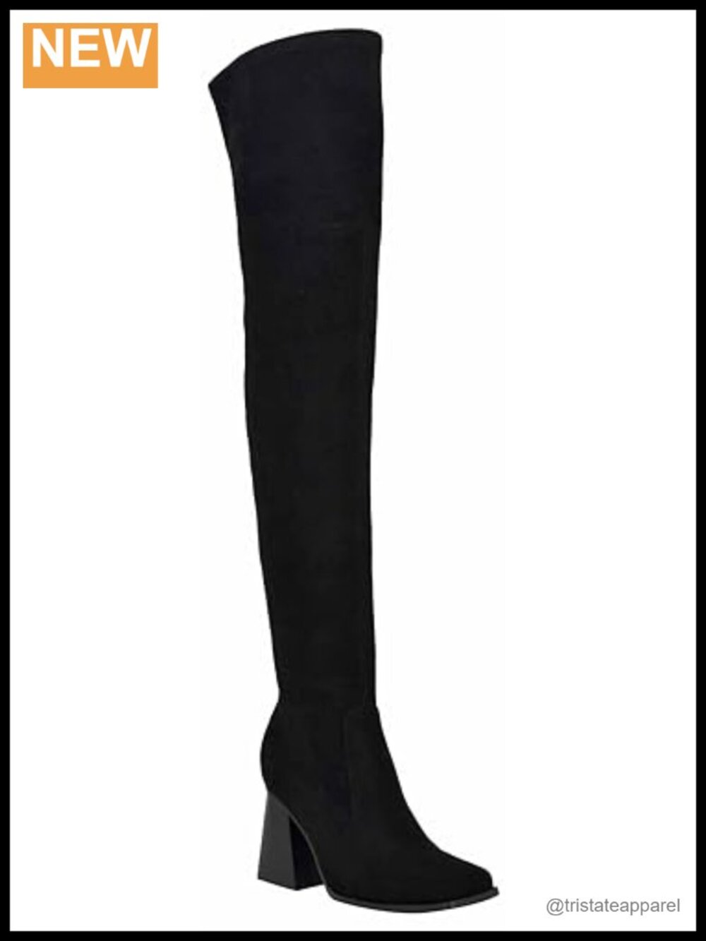 Nine West Women's Block Heel Square Toe Over-the-Knee Boots